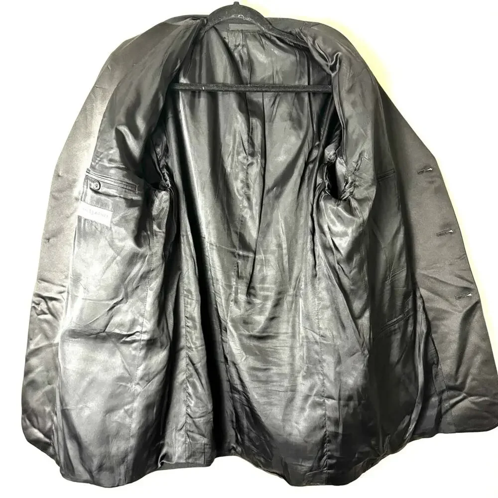 Jhane Barnes Black Satin Trim Blazer Men's Size 44 Long Tall